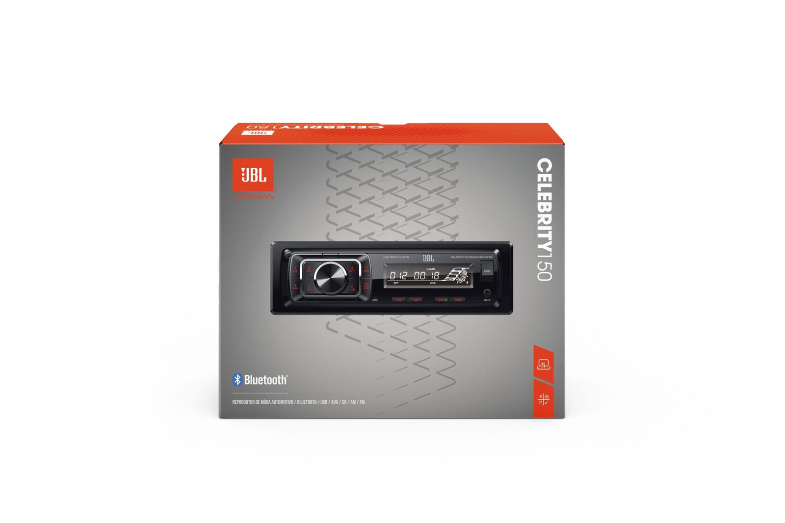 JBL Celebrity 150 Autoradio Bluetooth 1 Din – Lettore Multimediale Con USB, AUX, SD E Radio FM – Faccia Staccabile, 4x50W