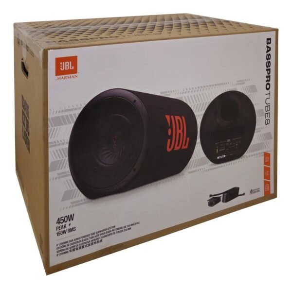 Subwoofer Amplificado Para Auto Jbl Basspro Tube 8 450w Máx Negro