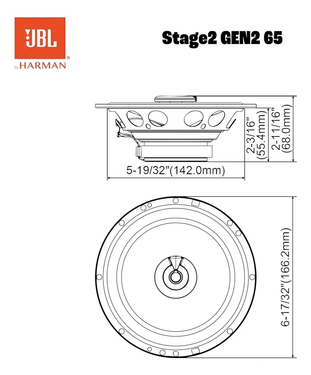 Paquete 4 Bocinas Jbl Stage2 65 New Gen 6.5 60w Rms 2 Vías Negro - Imagen 4